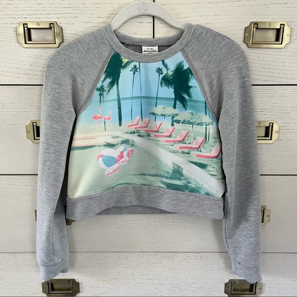 Abercrombie & Fitch Other - Abercrombie & Fitch Girls Beach Scene Long Sleeve Cropped Sweatshirt, Medium 12